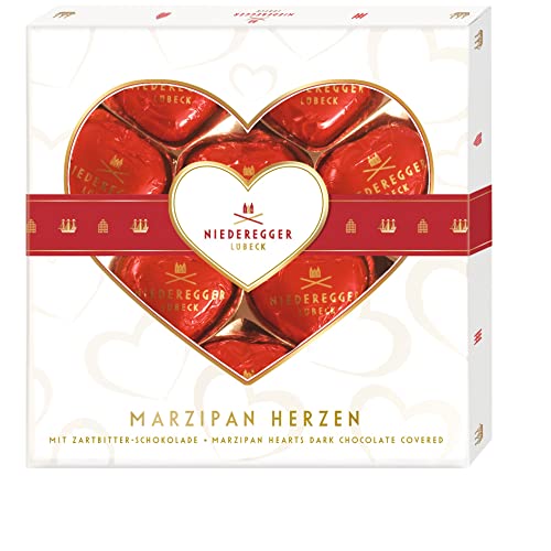 Niederegger Marzipan Pralinen Herzen mit Zartbitter Schokolade 125g