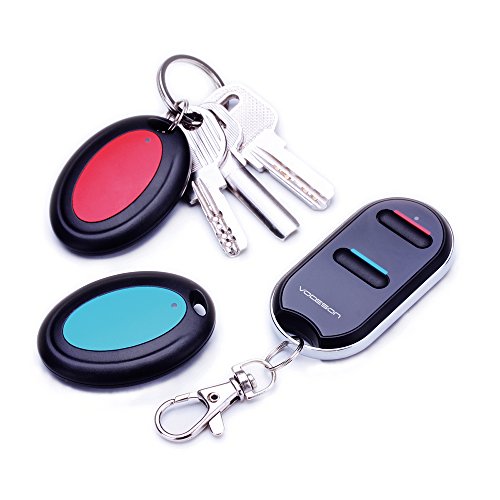 VODESON Wireless Key Finder RF Kabelloser Sachenfinder Schlüsselfinder Schlüsselanhänger Wallet Locator (2 Empfänger)