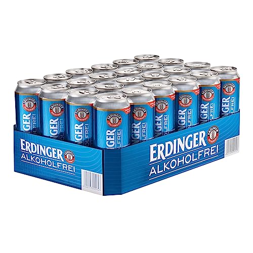 ERDINGER Weißbier Alkoholfrei (24 x 0,5 l Dose) Einweg – die sportliche Erfrischung