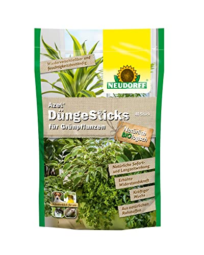 Neudorff Azet DüngeSticks für Grünpflanzen mit natürlicher Sofort- und Langzeitwirkung, 40 Stück