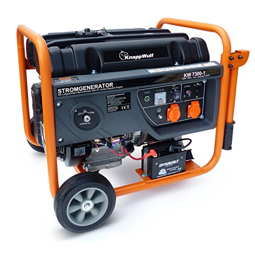 KnappWulf Stromerzeuger KW7300-1 Generator Notstromaggregat 1 phasig 230V mit 6,3kW und 25L Kraftstofftank