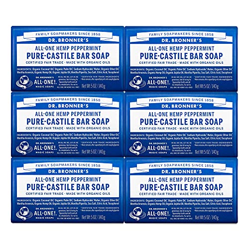 Dr. Bronner's Pure-Castile Seife Pfefferminze, 142 ml (6 Stück)