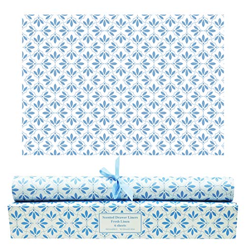 SCENTORINI Schrankpapier Leinen Duft für Schubladen, Kommodenregal, Wäscheschrank und Kleiderschrank, 6 Blatt