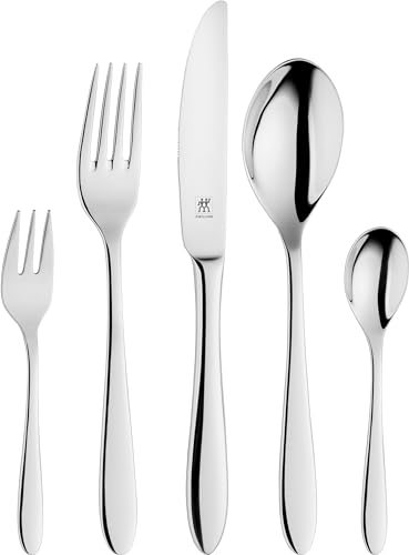 ZWILLING Style Besteck-Set, 30-teilig, Für 6 Personen, 18/10 Edelstahl/Hochwertiger Klingenstahl, Poliert, Silber