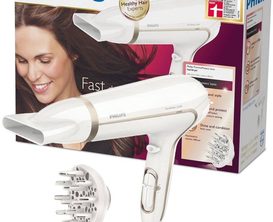Ionen-Fön von Philips mit Verpackung