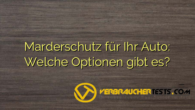 Marderschutz für Ihr Auto: Welche Optionen gibt es?