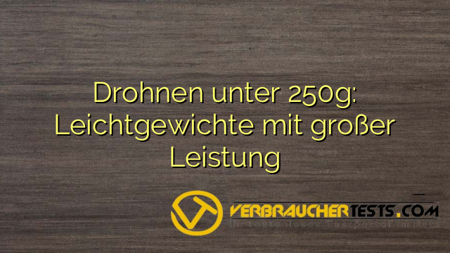 Drohnen unter 250g: Leichtgewichte mit großer Leistung