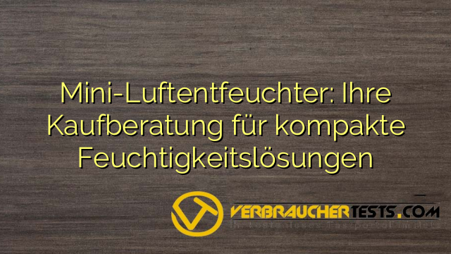 Mini-Luftentfeuchter: Ihre Kaufberatung für kompakte Feuchtigkeitslösungen