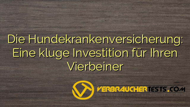 Die Hundekrankenversicherung: Eine kluge Investition für Ihren Vierbeiner